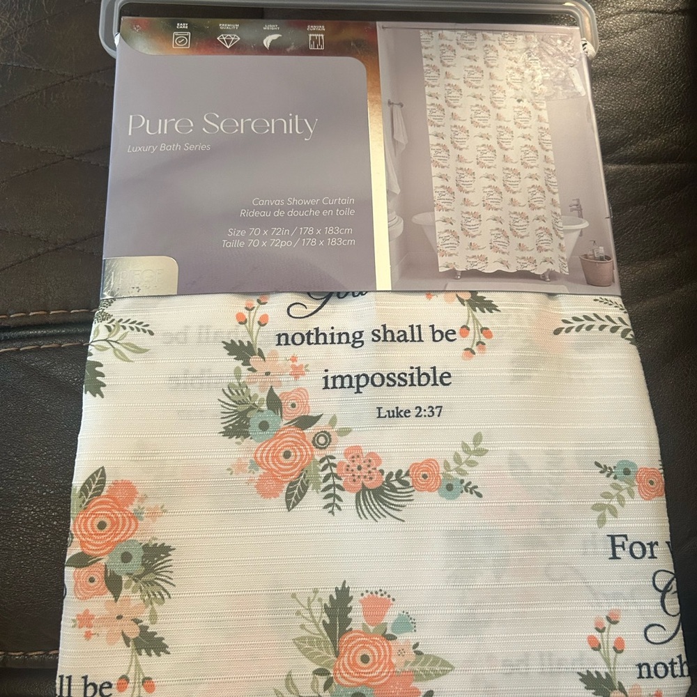 Serenity Luxury Canvas Shower Curtain